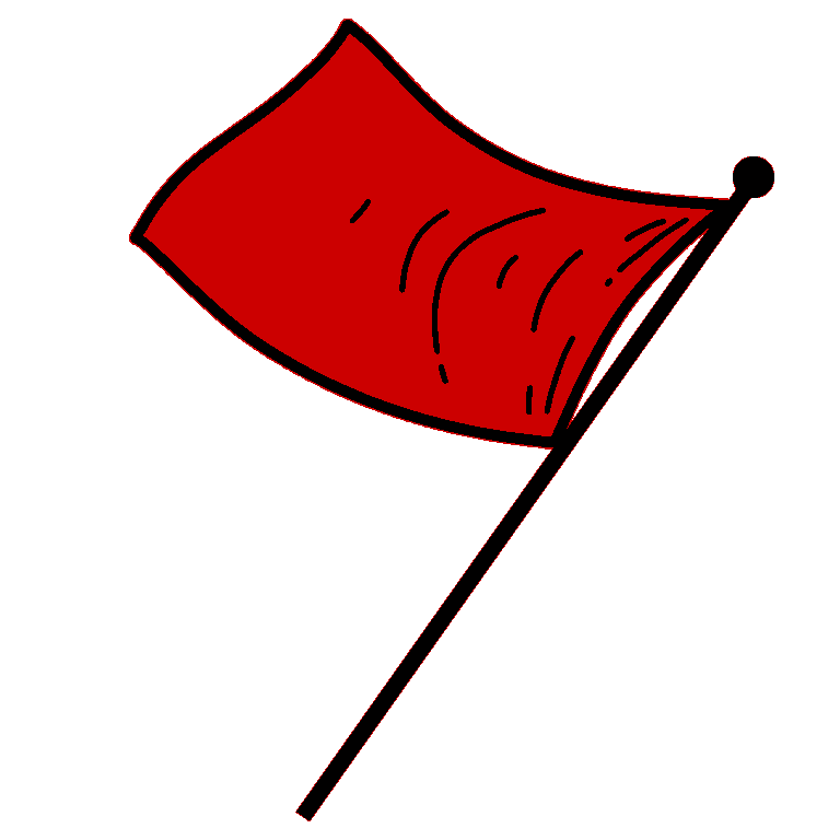 Red Flag Sticker by Cavan Infante