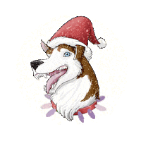 Dog Christmas Sticker by Brigada Barcelona