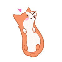 laurenmetzler dog puppy hearts corgi Sticker