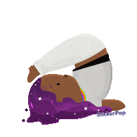 happy plow pose Sticker by StickerPop