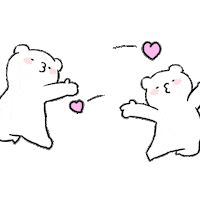 Bear Love Sticker by すこぶる動くウサギ