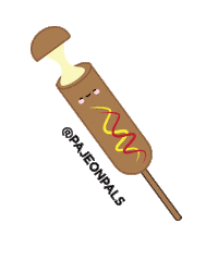 pajeonpals korean korea corndog corn dog Sticker