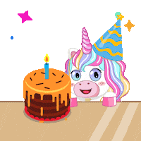 Happy Birthday Party Sticker by My Girly Unicorn