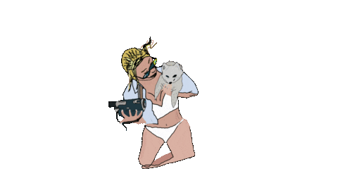 betteralready giphyupload dog retro 90s Sticker
