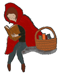 Happy Little Red Riding Hood Sticker by Tussen de Kaften