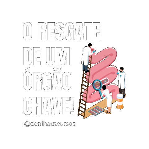 Pele Intestino Sticker by Deni Haut Cursos