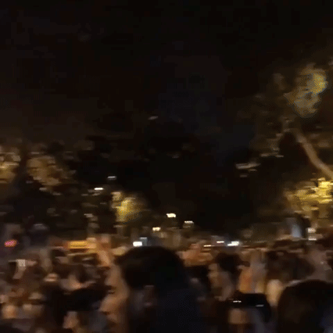 Protesters March in Barcelona Following Arrests Over Referendum