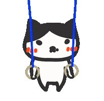 Gymnastics Cross Sticker by yomoyeah