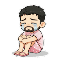 Crying Lonely Sticker