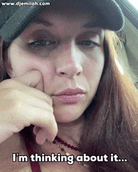 Let Me Think Thinking GIF by Djemilah Birnie