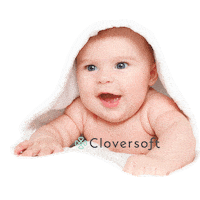 happy baby Sticker by Cloversoft