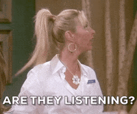 Are They Listening Season 9 GIF by Friends
