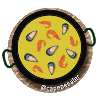 paella de marisco valencia Sticker by Ca Pepe