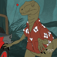 jurassic park lol GIF by Animation Domination High-Def