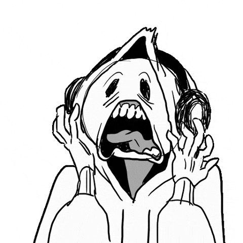 Scared Scream GIF by CC0 Studios