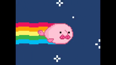 walshification giphygifmaker nyan blobfish GIF