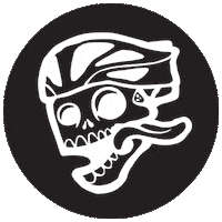 bike skull Sticker by Attaquer