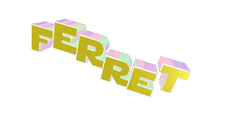 giphyupload text animal wordart ferret Sticker