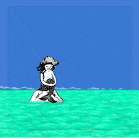 mermaid at the seaside GIF by Nino Paulito