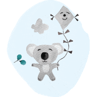 maylily_pl happy day koala kite Sticker