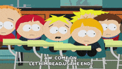 speaking butters stotch GIF by South Park 