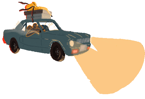 Car Tour Sticker by PYJÆN