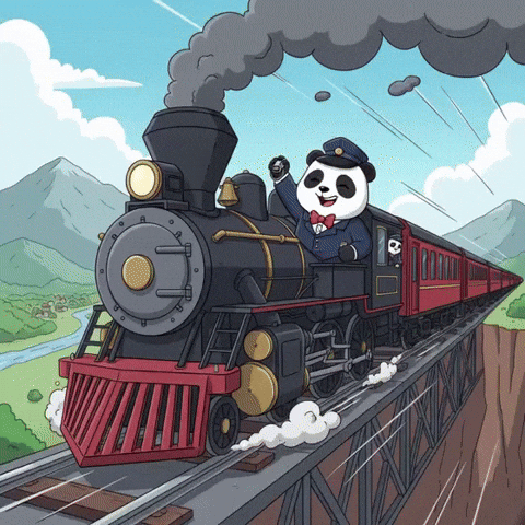 Choo Choo Train GIF by Pandu Pandas