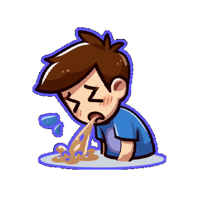 ibdassistant giphygifmaker vomit vomito nausea Sticker