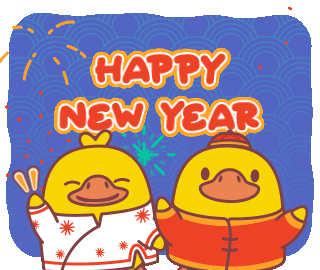 Celebrate Happy New Year GIF by FOMO Duck