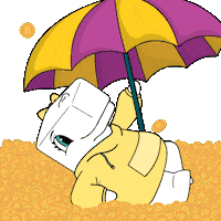 Relaxed Make It Rain Sticker by Ordinary Friends