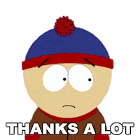 Stan Marsh Thank You Sticker by South Park