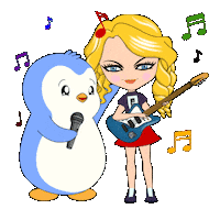 Taylor Swift Singing Sticker by Pudgy Penguins