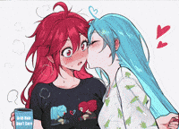 Blushing Hatsune Miku GIF