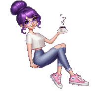 Coffee-Break Girl Sticker