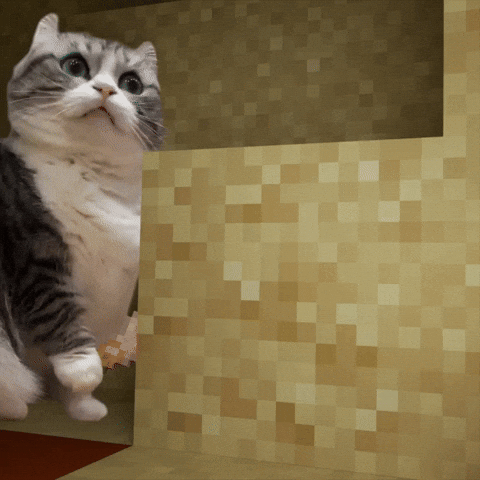 SingNO2 giphyupload komaru minecraft cat GIF