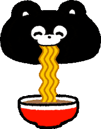くま Eating Sticker