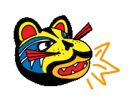 Tiger Roaring Sticker