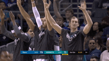 celebrate lets go GIF by NBA