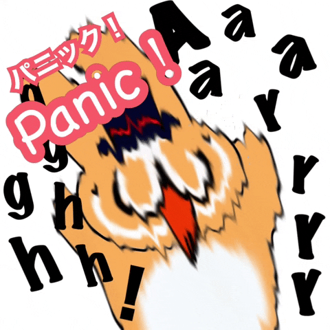 horseface19930912 giphyattribution g panic h GIF