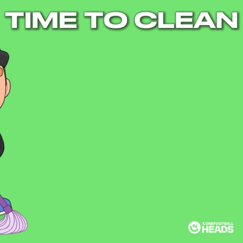 Tidy Up GIF by OneFootball Heads