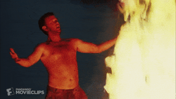 fire flames tom hanks cast away i have made fire GIF