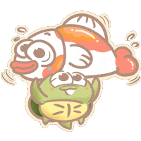 Fish Turtle Sticker