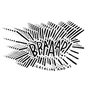 gasolineandus motorcycles gasoline braaap Sticker