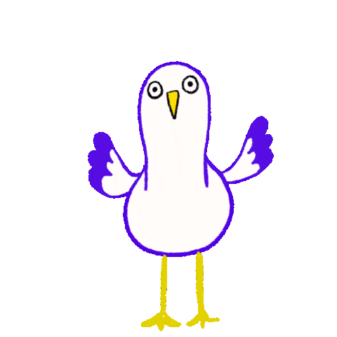 Thanks Bird Sticker by curly_mads