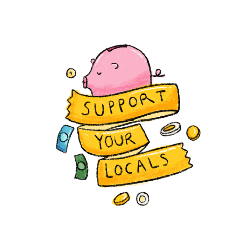 detisdoodles giphyupload help support quarantine Sticker