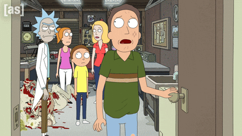 Scared Rick And Morty GIF by Adult Swim