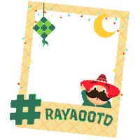 hari raya polaroid Sticker by Mister Potato Malaysia