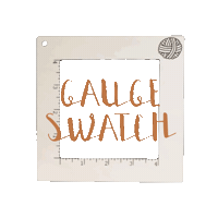 SHEinspired crochet knit swatch gauge Sticker
