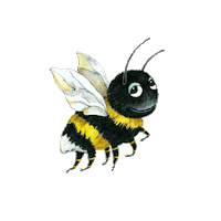 Happy Fly Sticker by Humlan Djojj