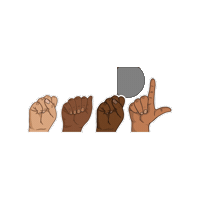 Sign Language Deaf Community Sticker
